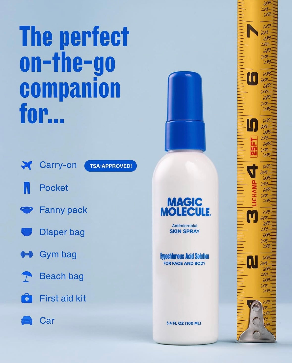 Magic Molecules Antimicrobial Hypochlorous Acid Skin Spray